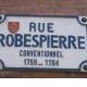 Une rue Robespierre à Paris :